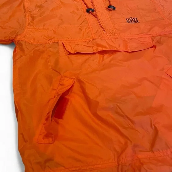 NCAA Auburn University Vintage Orange Windbreaker Jacket - Picture 3 of 4